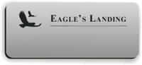 Blank Smooth Plastic Name Tag with Logo: Smooth Silver and Black - LM 922-344