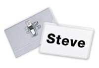 Name Badge Holder with Clip and Pin 2.25" x 3.625"