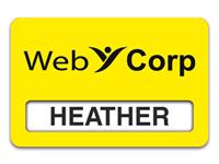 Reusable Smooth Plastic Windowed Name Tag: Canary Yellow with Black - LM922-704