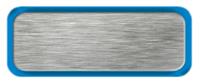 Blank Brushed Silver Nametag with a Shiny Blue Metal Border