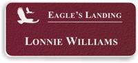 Textured Plastic Nametag: Ruby with White - 822-622