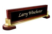 Rosewood Piano Specialty Curved with Black Metal Nameplate with Gold Engraving