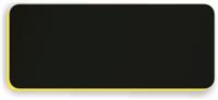 Blank Smooth Plastic Name Tag: Black and Yellow - LM922-407