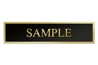 Black Plate w/Gold Border, 1.5" x 9.25", (border plate 1.75" x 9.5") w/adhesive
