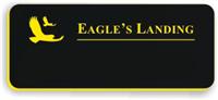 Blank Smooth Plastic Name Tag with Logo: Black and Yellow - LM922-407