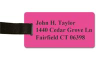 Smooth Plastic Name Tag: Pink with Black - LM922-664