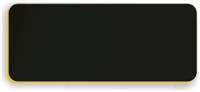 Blank Smooth Plastic Name Tag: Black and Gold - LM922-417