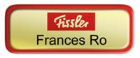 Metal Name Tag: Shiny Gold with Red Metal Border