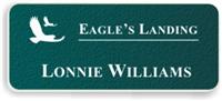 Textured Plastic Nametag: Teal with White - 822-992