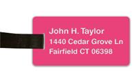 Smooth Plastic Name Tag: Pink with White - LM922-662