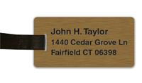 Smooth Plastic Name Tag: Deep Bronze with Black - LM922-884