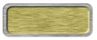 Blank Brushed Gold Nametag with a Brushed Silver Metal Border