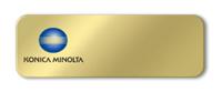 Blank Metal Name Tag with Logo: Shiny Gold