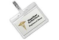 Name Badge Holder Sleeve with Strap Clip 2.75" x 3.75"