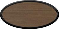 Blank Oval Plastic Black Nametag with Deep Bronze