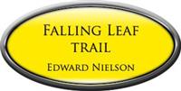 Framed Name Tag: Silver Plastic (Oval) - Canary Yellow and Black Plastic Insert with Epoxy