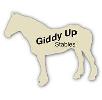 Smooth Plastic Horse Shape Name Tag - 2.3 x 2.86 inches