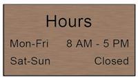 Smooth Plastic Sign: Brushed Copper with Black - LM922-894