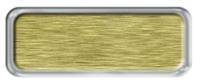 Blank Brushed Gold Nametag with a Shiny Silver Metal Border