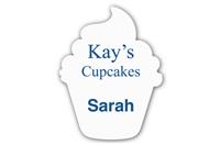 Smooth Plastic Cupcake Shape Name Tag - 3 x 2.26 inches