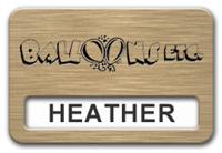 Reusable Smooth Plastic Windowed Name Tag: Brushed Copper with Black - LM922-894
