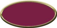 Blank Oval Plastic Gold Nametag with Claret