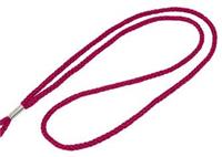 Burgundy Round Woven Lanyard