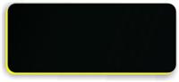 Blank Smooth Plastic Name Tag: Black and Yellow - LM922-407