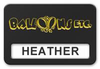 Reusable Smooth Plastic Windowed Name Tag: Black with Yellow - LM922-407