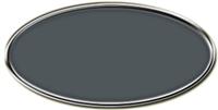 Blank Silver  Oval Framed Nametag with Smoke Grey