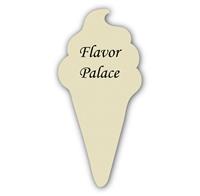 Smooth Plastic Ice Cream Shape Name Tag - 3 x 1.4 inches