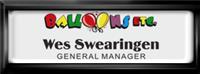 Black Epoxy Squared Frame Name Tag with a White Insert