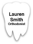 Smooth Plastic Tooth-Design1 Shape Name Tag - 1.8 x 1.3 inches