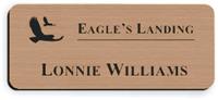 Smooth Plastic Name Tag: Brushed Copper with Black - LM922-894
