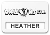 Reusable Smooth Plastic Windowed Name Tag: White with Black - LM922-204