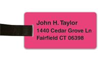 Smooth Plastic Name Tag: Pink with Black - LM922-664