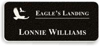 Textured Plastic Nametag: Coal Black with White - 822-422