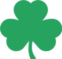 Smooth Plastic Shamrock Shape Name Tag