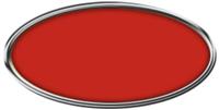 Blank Silver Oval Framed Nametag with Crimson