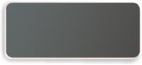 Blank Smooth Plastic Name Tag: Smoke Grey and White - LM922-312