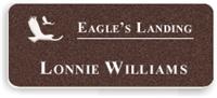 Textured Plastic Nametag: Coffee Bean with White - 822-892