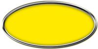 Blank Silver Oval Framed Nametag with Canary Yellow