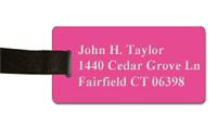 Smooth Plastic Name Tag: Pink with White - LM922-662