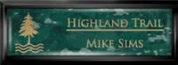 Framed Name Tag: Black Plastic (squared corners) - Verde and Gold Plastic Insert with Epoxy