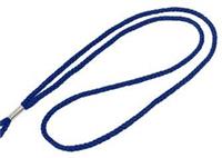 Navy Blue Round Woven Lanyard