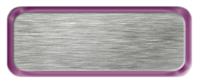 Blank Brushed Silver Nametag with a Shiny Purple Metal Border