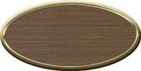 Blank Oval Plastic Gold Nametag with Deep Bronze