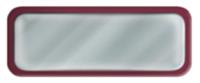 Blank Shiny Silver Nametag with a Burgundy Metal Border