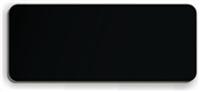 Blank Smooth Plastic Name Tag: Black and Silver - LM922-413