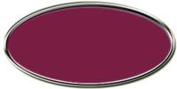 Blank Silver Oval Framed Nametag with Claret